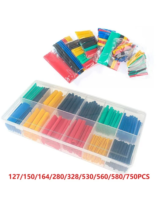 Нет бренда Комплект термоусадочных трубок из ПВХ 2 1 328pcs-without box, вариант, фото 2