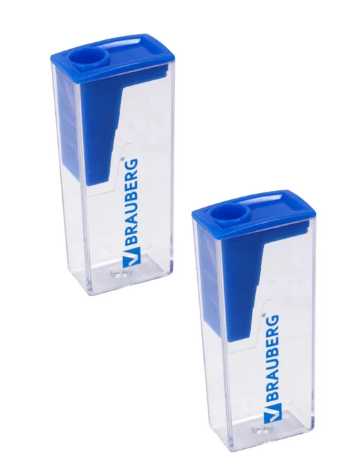 Brauberg Точилки с контейнером, 2 штуки, синий