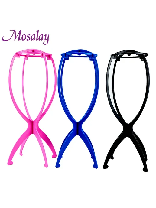 Mosalay Регулируемые красочные стойки для париков 5 Pcs Pink, 5 шт, фото 7