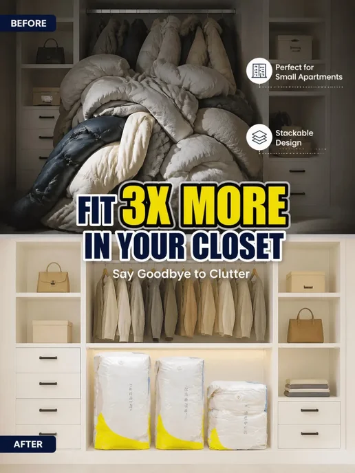 Нет бренда Вакуумные пакеты для хранения постельного белья 1 60x8019cm, 80x10032, фото 3