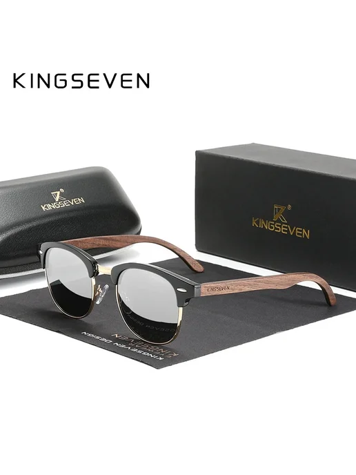 KingSeven Солнцезащитные очки из дерева для мужчин UV400 Si, вариант