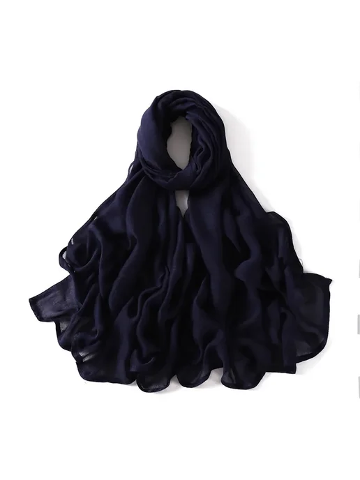 GOCHROFEI Женский хлопок Хиджаб Fringe Scarves Green, синий