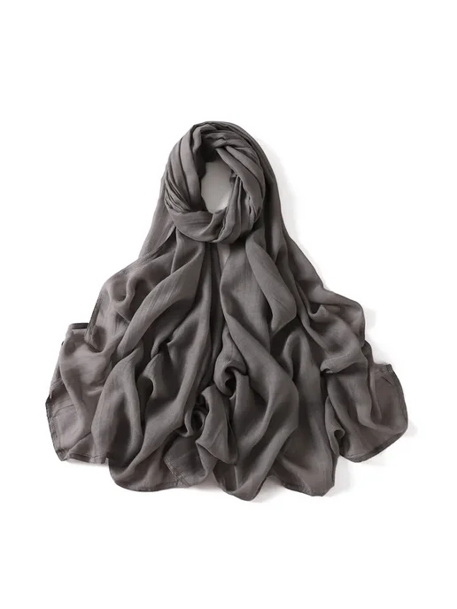 GOCHROFEI Женский хлопок Хиджаб Fringe Scarves Green, синий, фото 5