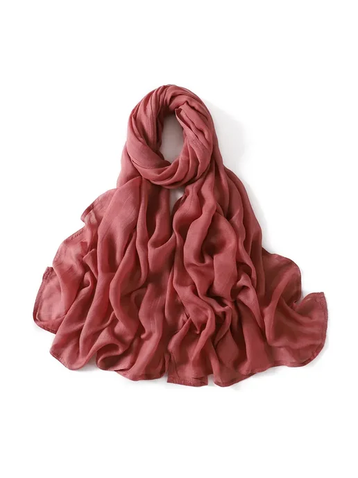 GOCHROFEI Женский хлопок Хиджаб Fringe Scarves 14, розовый