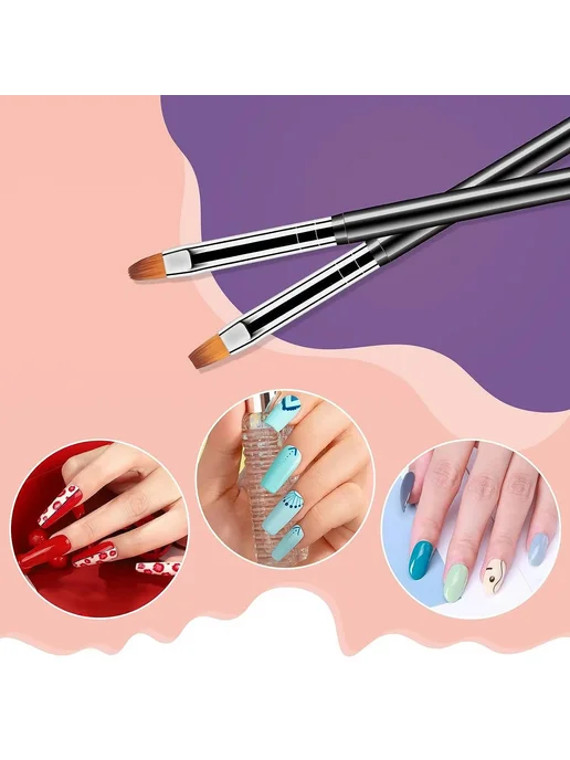 DianaBeauty Набор кистей для маникюра 9 шт Pen-9pcs Double-end, 31 шт, 9 шт, фото 7