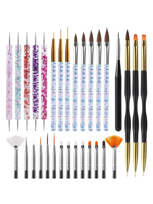DianaBeauty Кисти для дизайна ногтей, 6 31 шт Pen-6pcs Double-end, 31 шт, 6 шт, фото 2