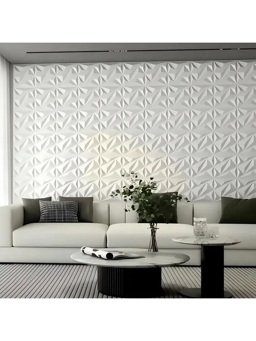 Нет бренда 3D-панели для стен ПВХ, 20 шт. + лента, черный, 20 шт, фото 6