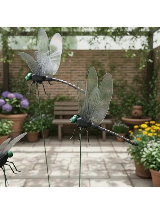 Нет бренда Набор декоративных стрекоз из пластика, вариант, фото 6