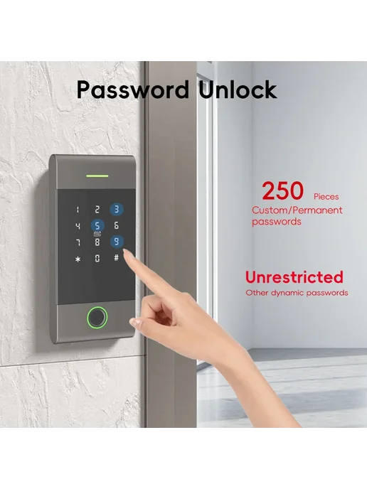 RAYKUBE TT Lock Smart замок с кодом, Gray, серый, фото 6