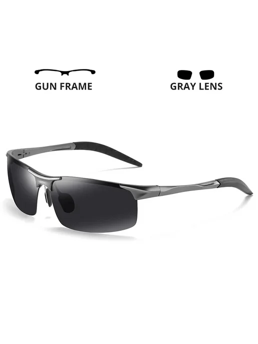 LIOUMO Мужские солнцезащитные очки Polarized из алюминия Gun-gray, вариант