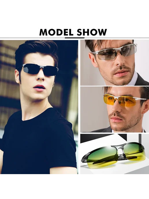 LIOUMO Мужские солнцезащитные очки Polarized из алюминия Gun-gray, вариант, фото 3