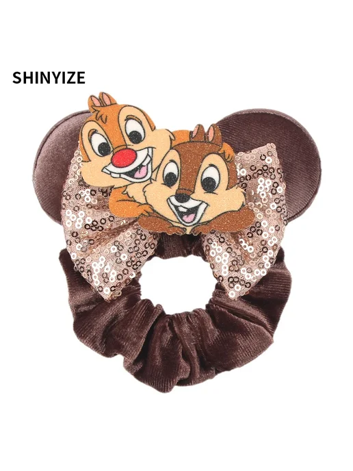 Disney Резинка для волос Chip 'n Dale, коричневая TDRB017-42, коричневый