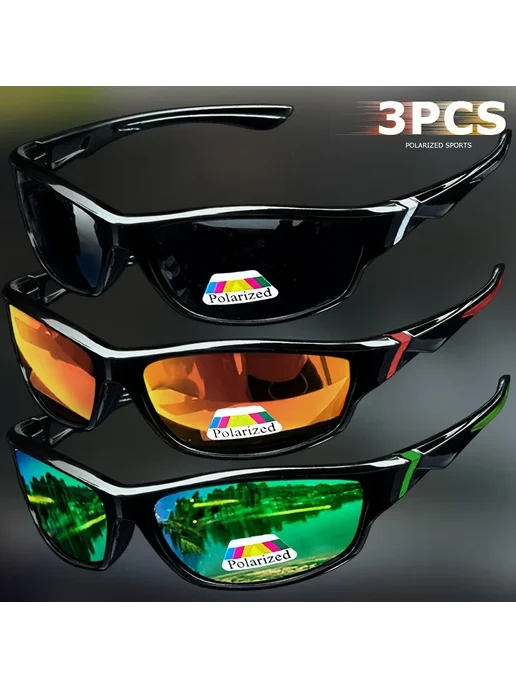 VEGUEROS Солнцезащитные очки Polarized Vintage для спорта C3-RED, красный, фото 2