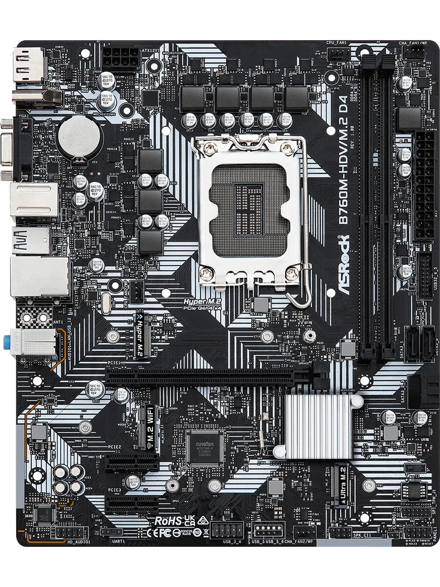 Материнская плата B760M-HDV M.2 D4 ASRock 1381662346 купить в интернет‑магазине Wildberries