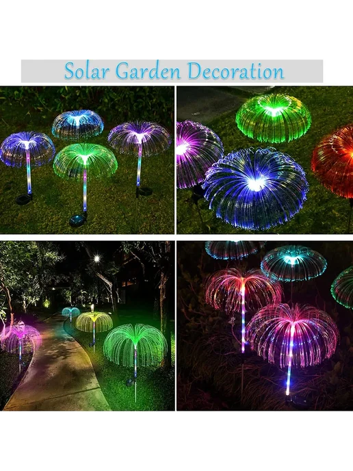 Нет бренда Солнечные светильники-медузы LED 7 цветов Star, 7 цв., фото 5