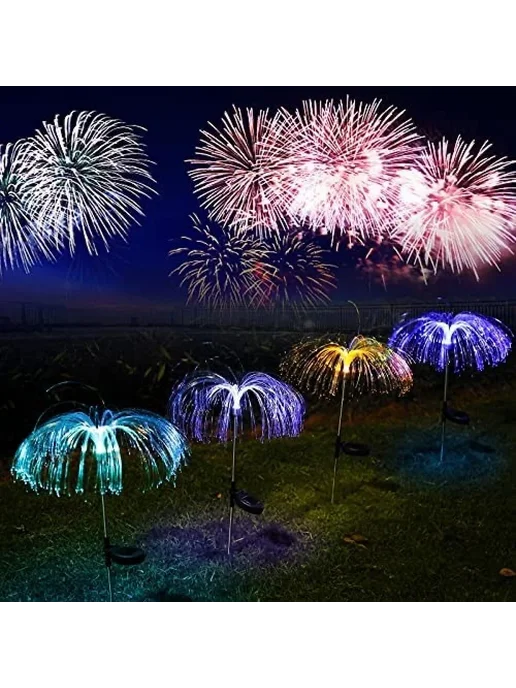 Нет бренда Солнечные светильники-медузы LED 7 цветов Star, 7 цв., фото 7