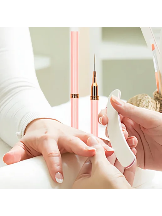 DianaBeauty Набор кистей для дизайна ногтей Pink Set, розовый, фото 7