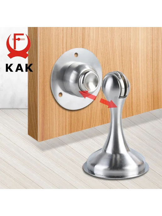 KAK Магнитный дверной стопор KAK-G266-SS серебристый, серебристый, фото 2