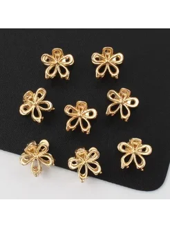 Нет бренда Металлические заколки-крабы для волос (6-20 шт.) 6pcs, gold