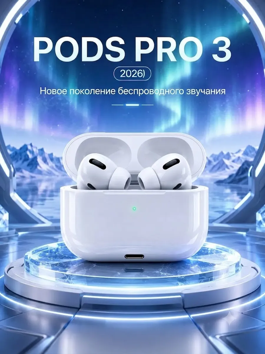Наушники беспроводные с микрофоном Pods Pro 3 — фото 1