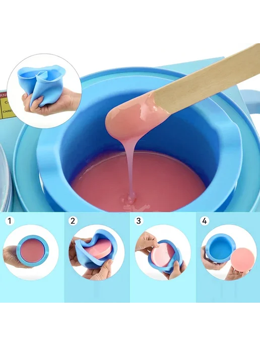 HNKMP Силиконовые чаши для воска Pink, розовый, фото 2
