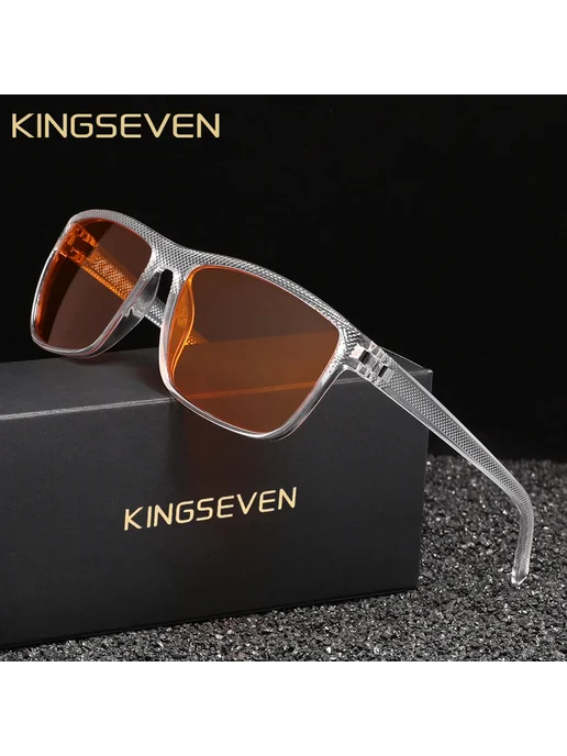 KingSeven Солнцезащитные очки F15-Brown, коричневые, коричневый, фото 2