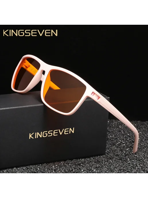 KingSeven Солнцезащитные очки F15-Brown, коричневые, коричневый, фото 4