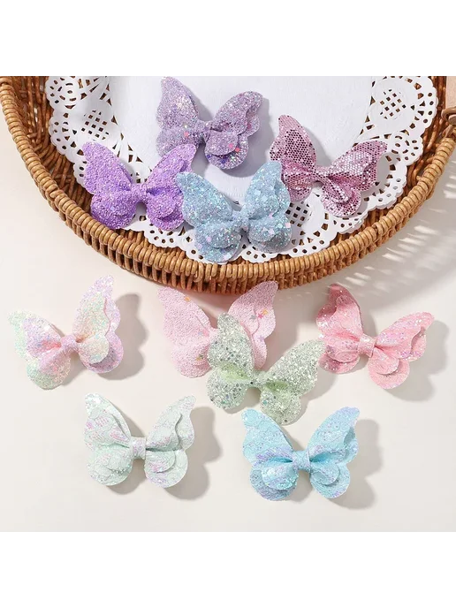 Baby Bows Заколки для волос двойные бабочки Розовый, 3997-3, розовый, фото 5