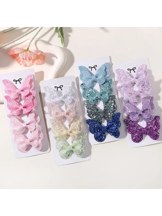 Baby Bows Заколки для волос двойные бабочки Розовый, 3997-3, розовый, фото 7