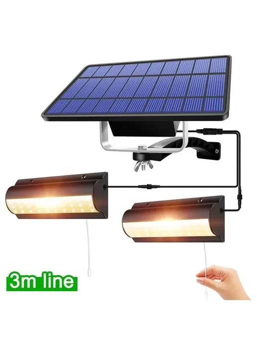AMARYLLIS Солнечный светильник для сада IP65 double head black, warm, черный, фото 2