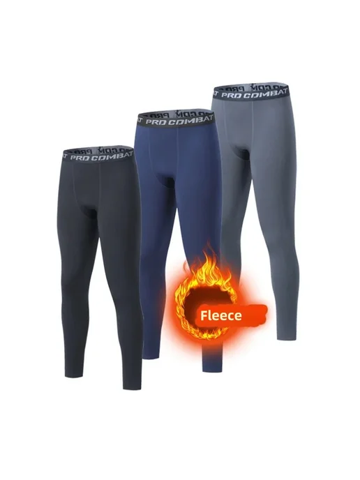 YOUONGWEAR Мужские Зимние Термокальсоны На Флисе, Теплые Компрессионные, вариант, фото 2