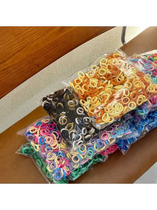 Нет бренда Детские эластичные резинки для волос other 500 pcs, 500 шт, фото 3