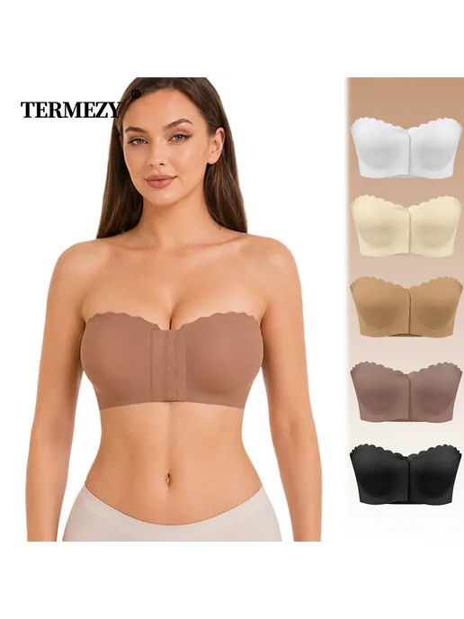 TERMEZY Бесшовный бюстгальтер-боди, черный, фото 2