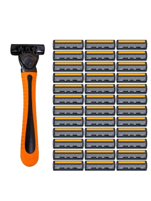 Нет бренда Безопасные лезвия для бритья из нержавеющей стали 1 handle 3, синий