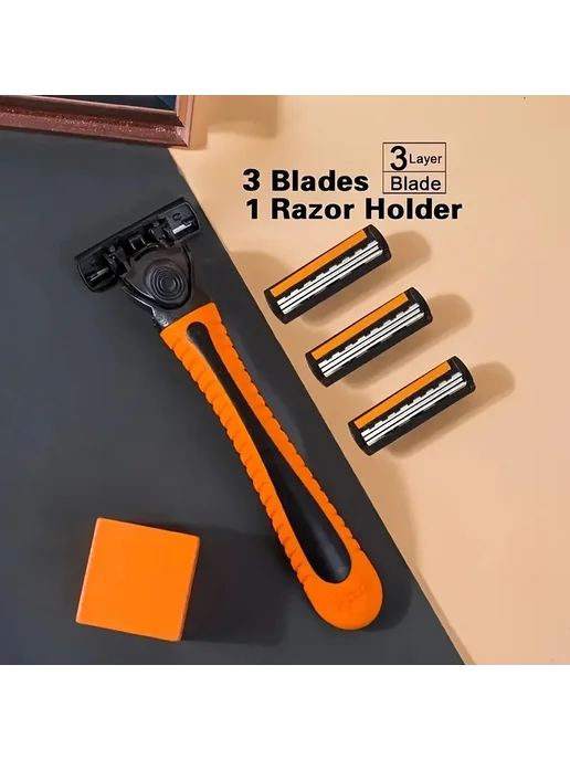 Нет бренда Безопасные лезвия для бритья из нержавеющей стали 1 handle 3, синий, фото 6
