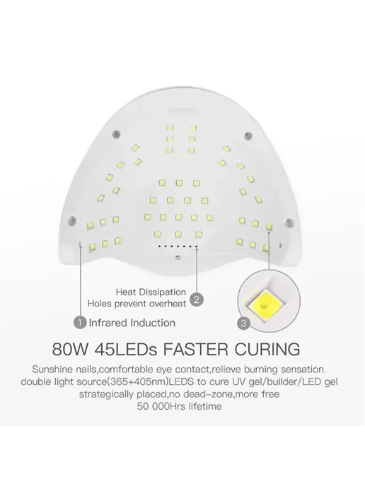 LIMEGIRL SUN X5 LED MAX сушилка для ногтей, EU вилка, вариант, фото 4