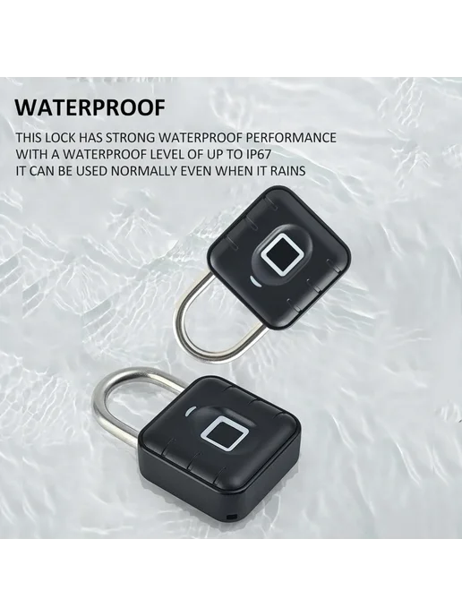 RAYKUBE Электронный замок Bluetooth с отпечатком пальца для, черный, фото 7
