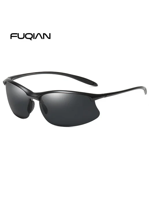 FUQIAN Солнцезащитные очки черные, линзы Sand Black, черный