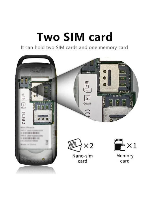 SERVO Голубой кнопочный телефон B25, 2 SIM, Bluetooth, красный, фото 4