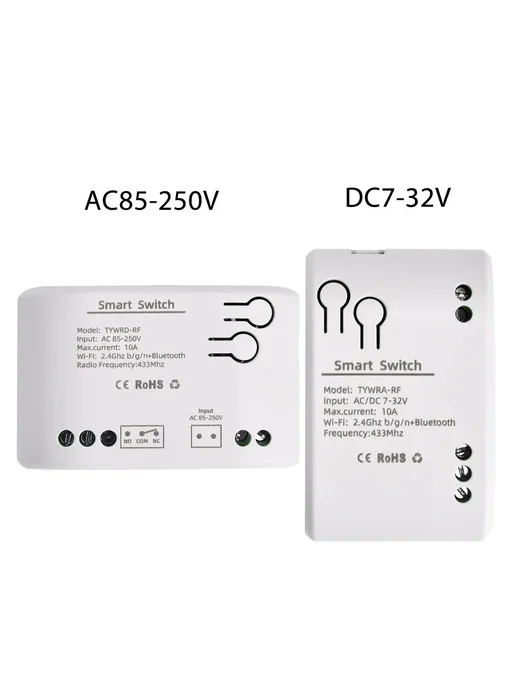 Smart Switch AC85-250V, Model TYWRD-RF, DC7-32V 10A 2.4GHz Bluetooth, фото 2