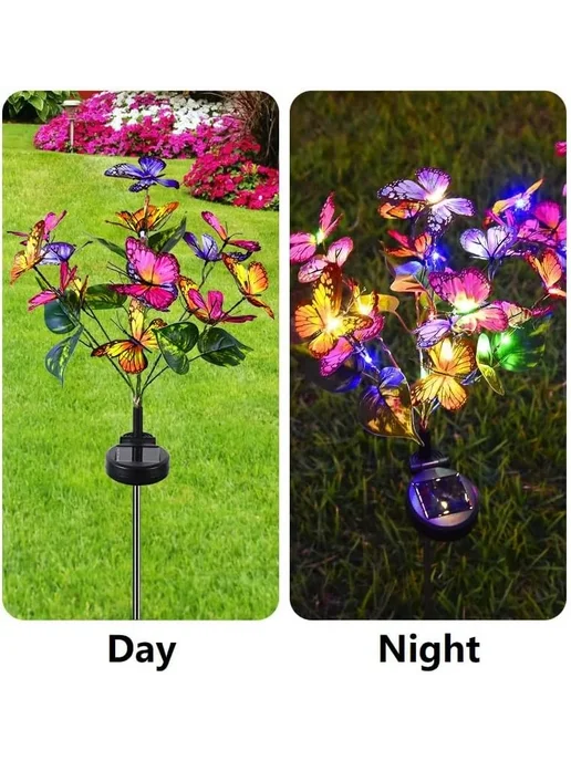 Peach Forest Солнечные садовые светильники-бабочки RGB, вариант, фото 3
