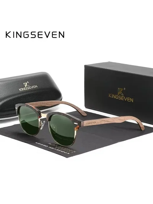 KingSeven деревянные солнцезащитные очки для мужчин UV400 B, вариант, фото 2