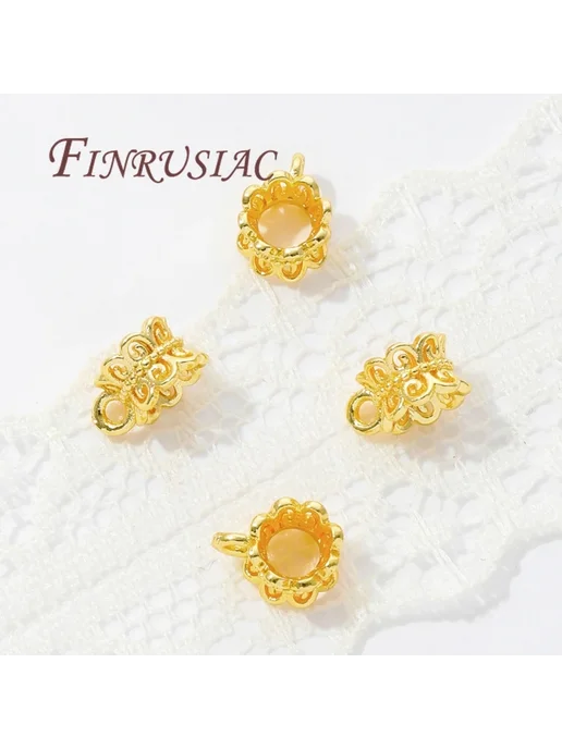 FINRUSIAC Ювелирные застежки позолоченные 10 pieces, 18K Rea, желтый, фото 3