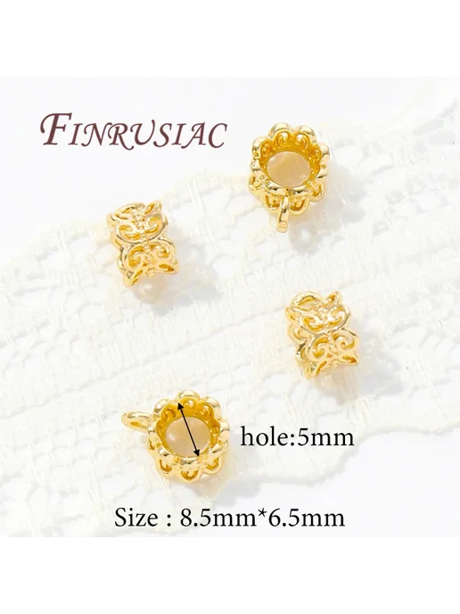 FINRUSIAC Ювелирные застежки позолоченные 5 pieces, 14K Real, желтый