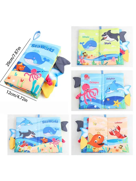 Diikamiiok Детская книжка-игрушка Sea World, 6 страниц, вариант