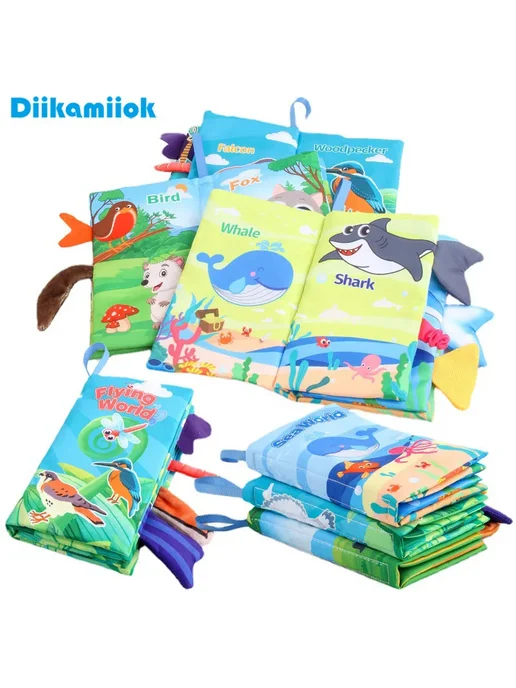 Diikamiiok Детская книжка-игрушка Sea World, 6 страниц, вариант, фото 2
