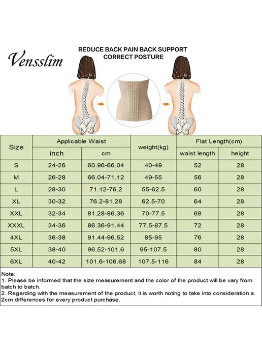Vensslim Корсет-пояс для коррекции фигуры 6XL, черный, фото 3