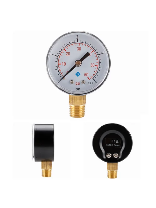 Манометр для воды для спа бассейна, 50мм, 0-60 PSI, вариант, фото 3