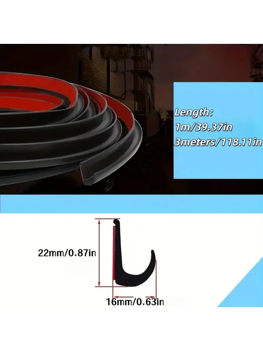 Нет бренда Водонепроницаемая уплотнительная лента ПВХ 1 3 метра black, 3 м, фото 4