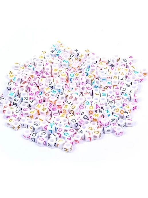 Нет бренда Радужные акриловые бусины с буквами для рукоделия 100pcs6, 100pcs3, фото 6
